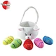 Easter Animal Basket Colorful Plush Easter Eggs Decoration Toy